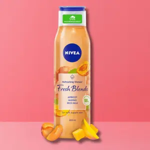 Nivea Fresh Blends Apricot Mango & Rice Milk Refreshing Shower Gel - 300 ml