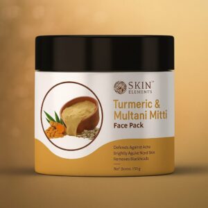 Skin Elements Face Pack Cream with Turmeric (Haldi) & Multani Mitti for Clear, Healthy & Glowing Skin- Ubtan Face Pack