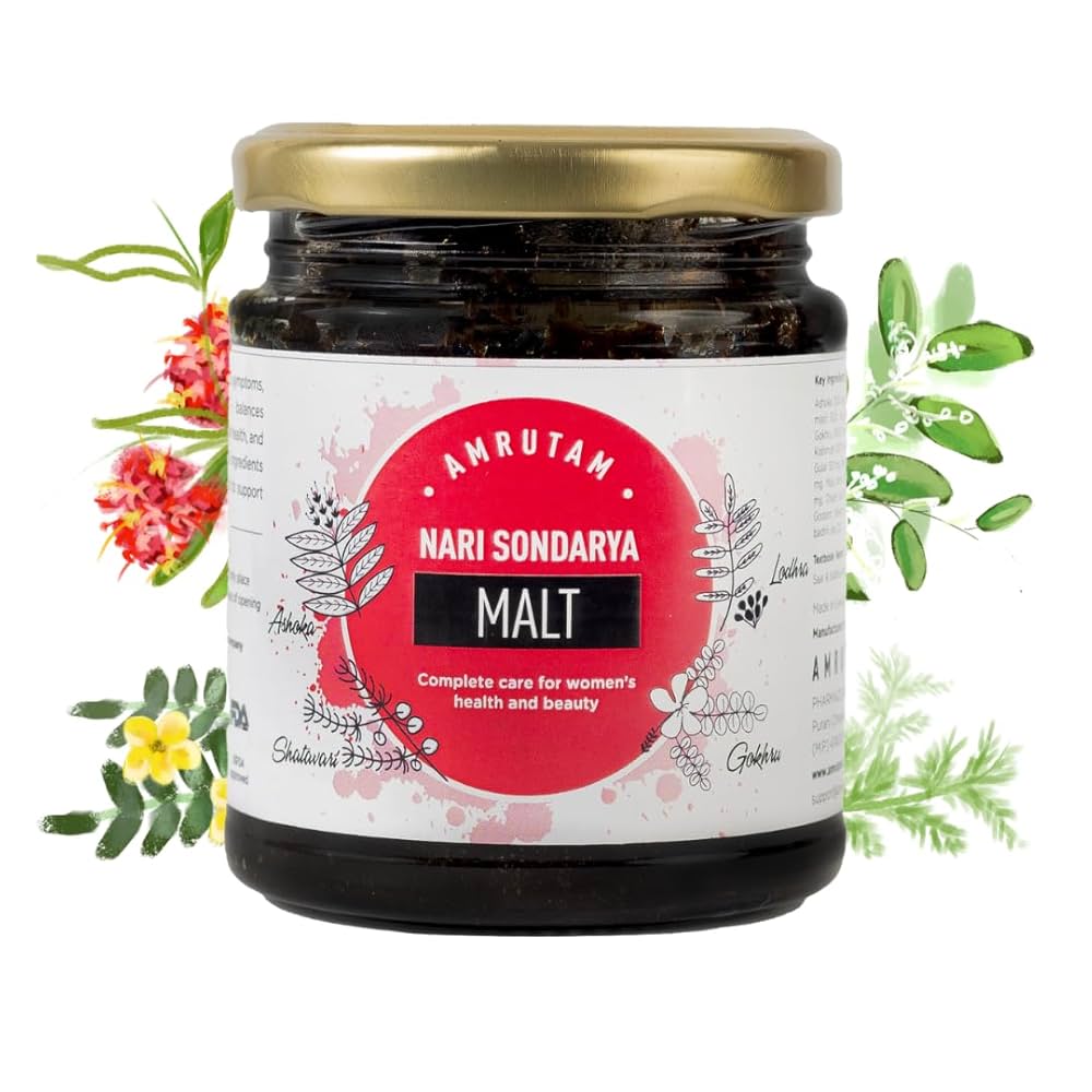 Amrutam Ayurvedic Medicine for PCOS PCOD Irregular Periods & Cramps Ashoka, Lodhra, Shatavari