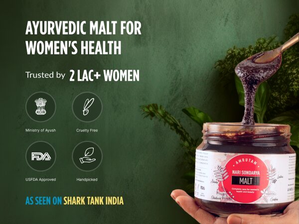 Amrutam Ayurvedic Medicine for PCOS PCOD Irregular Periods & Cramps Ashoka, Lodhra, Shatavari - Image 2