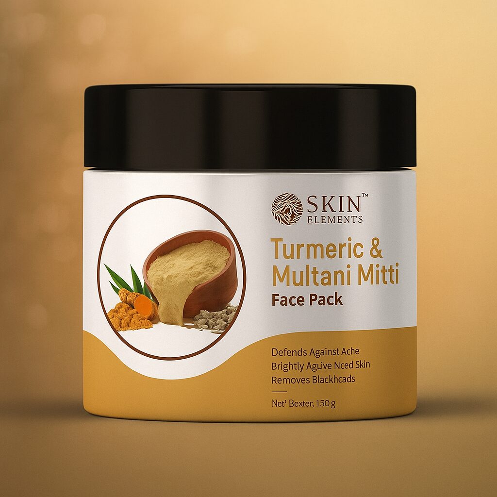 Skin Elements Face Pack Cream with Turmeric (Haldi) & Multani Mitti for Clear, Healthy & Glowing Skin- Ubtan Face Pack