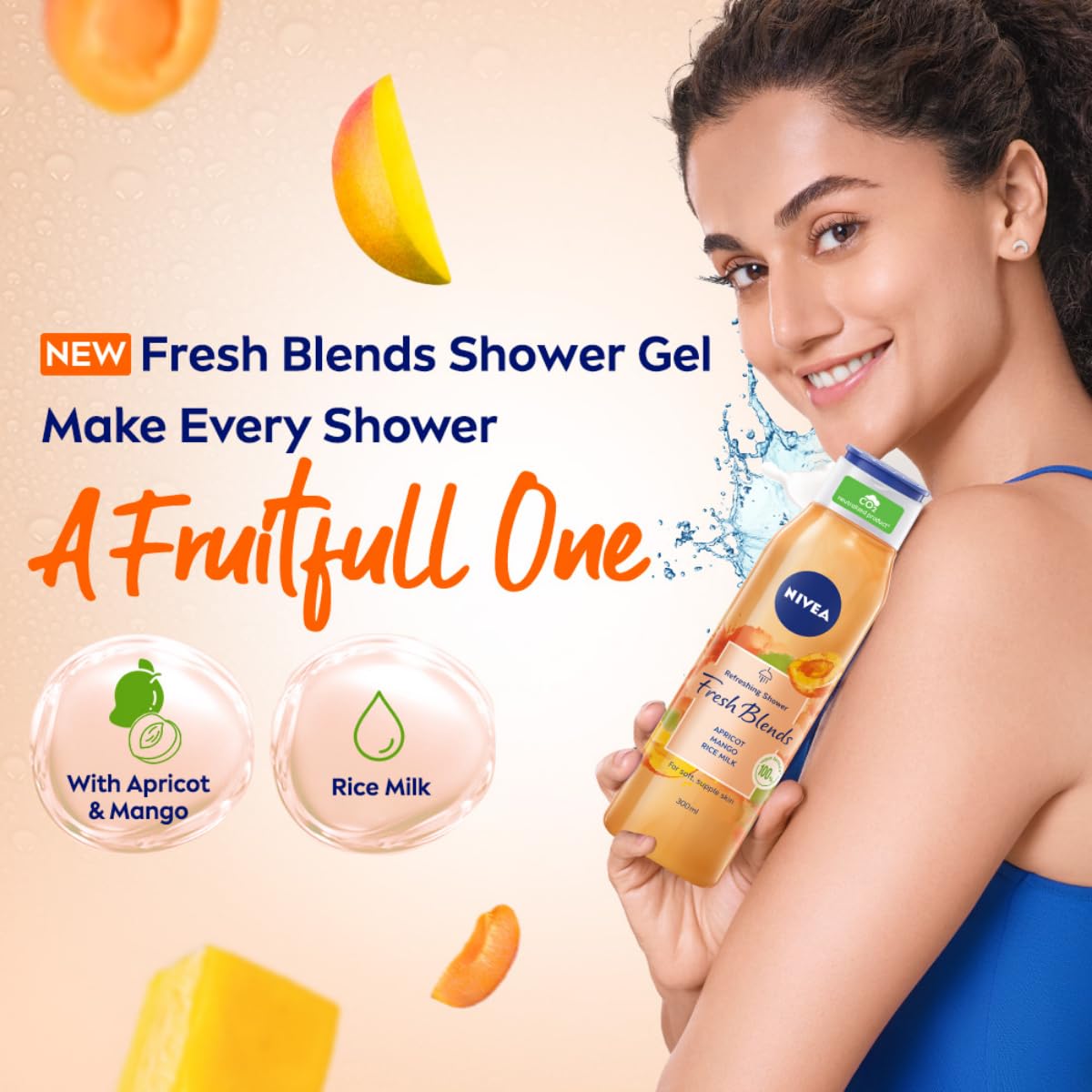 Nivea Fresh Blends Apricot Mango & Rice Milk Shower Gel