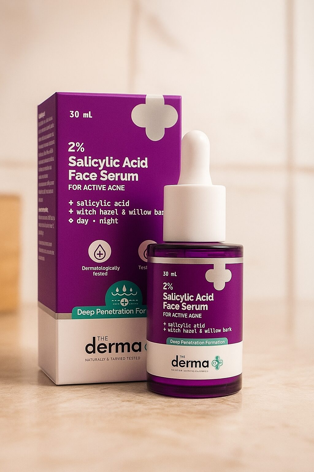 The Derma Co 10% Niacinamide Serum Fades Acne Marks, Controls Oil & Reduces Dark Spots | 30 ml
